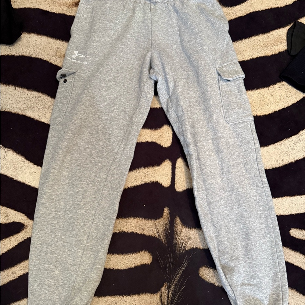 Boys Under Armour Light Gray Sweatpants